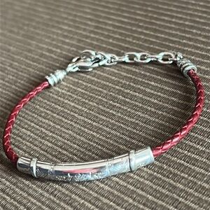 Brighton City Burgundy Braided Bracelet